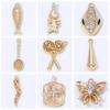 14K Gold Plated Brass Metal Dog Charms Pendant Animal Charms Pendant DIY Bracelet Necklace Making Accessories Jewelry Materials