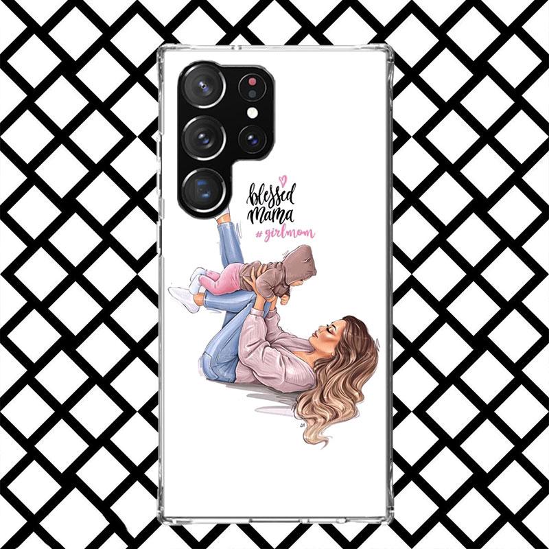 

Baby Mom Girls Phone Case for Samsung Galaxy S26 S25 Edge S24 S23 Ultra S22 Plus S21 FE S20 + Soft Cover Print Fundas Galaxy S25 Samsung S25 Edge