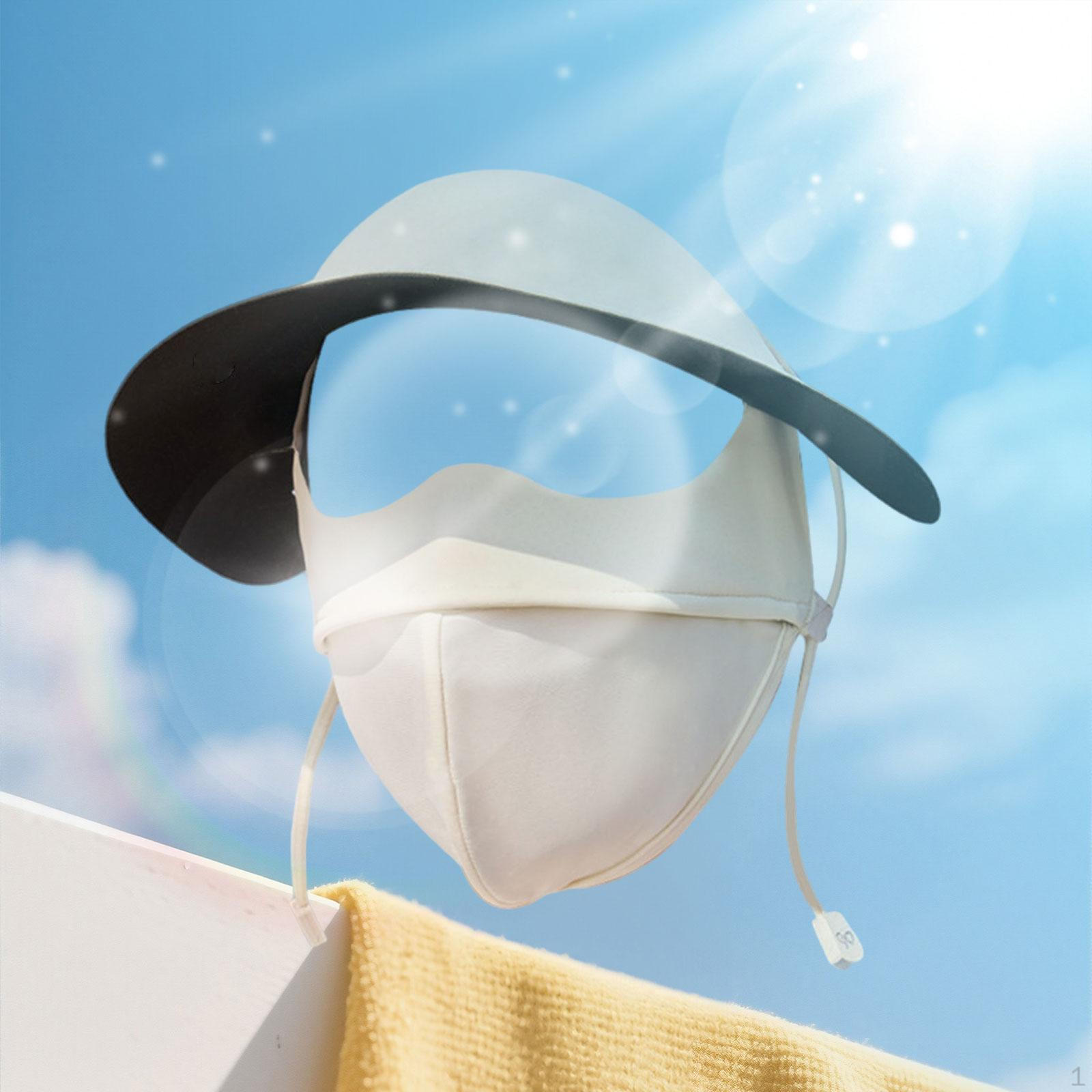 

Face Breathing Lightweight No Stifling Full Protection Cover for Beach Shopping Traveling білий