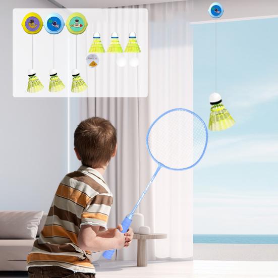 

Тренажер для бадминтона для одного игрока, регулируемый по высоте, простая установка, портативное оборудование для тренировок по бадминтону