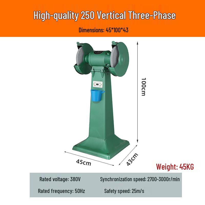 220V Heavy-Duty Desktop Grinding Machine: Compact Industrial Sanding Wheel with Dust Collection