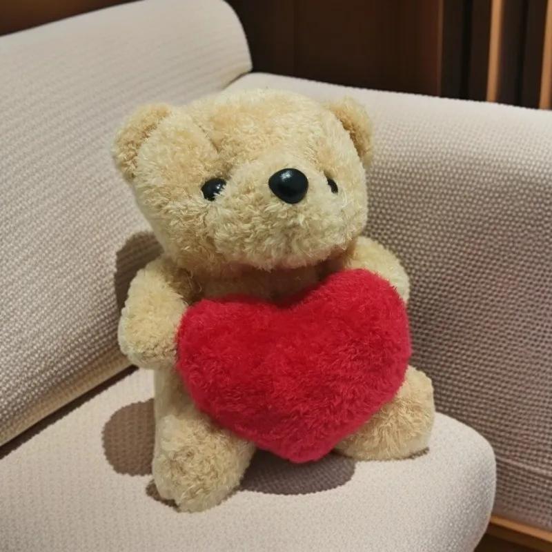 1-5PCS Hugging Heart Plush Bear Stuffed Animal Valentines Day Christmas Doll Gift for Kids Adults Collection Toy