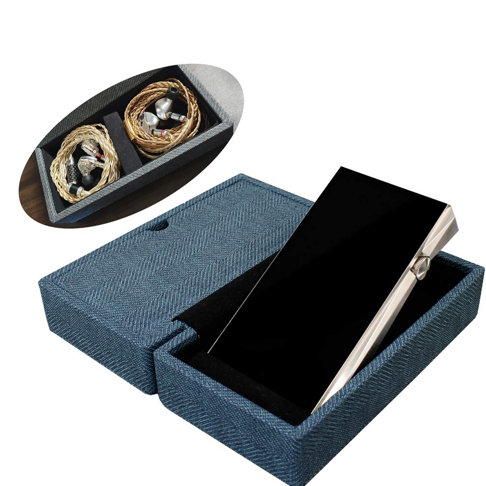 

MITER Carrying Case for DAPs and Earphones, Carrying Case Cover for Digital Audio Players and IEMs (Holds 4 Earphones - Blue)