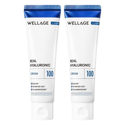 Crème Wellage Real Hyaluronic 100, 80 ml, 2 pièces
