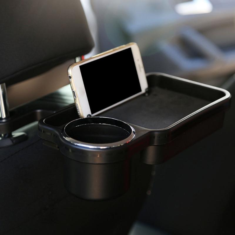Car Back for seat Organizer Foldable Cup Holders Portable Rear for Seat Table Tr
