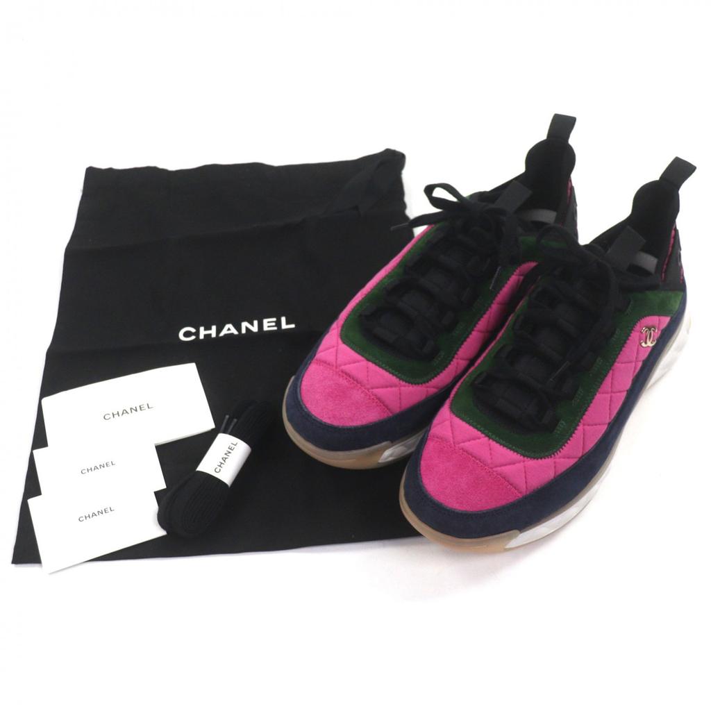 Excellent CHANEL Low cut sneakers multicolor Suede leather mens 42 G38503 Used