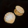 Luxurious Inlaid Sparkling Synthetic Zirconia Creative Shell-Shaped Hoop Earrings For, Perfect for Parties And Everyday Fashion Additions