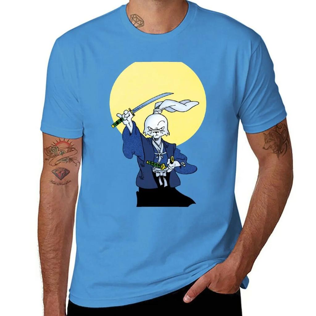 Usagi Yojimbo Usagi Kaninchen Samurai Mond Katana Schwert Kimono Ronin Miyamoto Usagi Stan Sakai Japan Edo-Zeit E T-Shirt