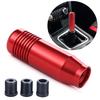 Arenbel Alloy Car Shifter Head Short Gear Stick Shifter Lever Knob Manual Automotive Universal Red