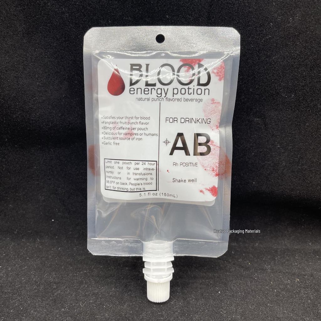 150ml Halloween Vampire Blood Plasma Juice Bag - In Stock