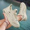 Fashion Men's Shoes 2025 Summer New Hollow Breathable Casual Versatile Mesh Shoes Soft Sole Wear-resistant Running Sports Trendy Shoes