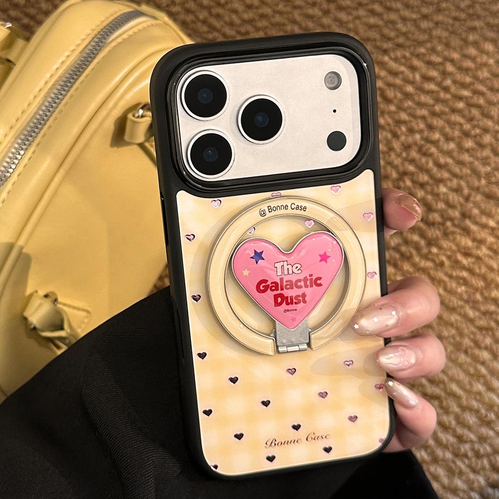 Applicable iphone16Apple17promax Phone case13Gilded Checkered Heart14Good-looking15Hard case12