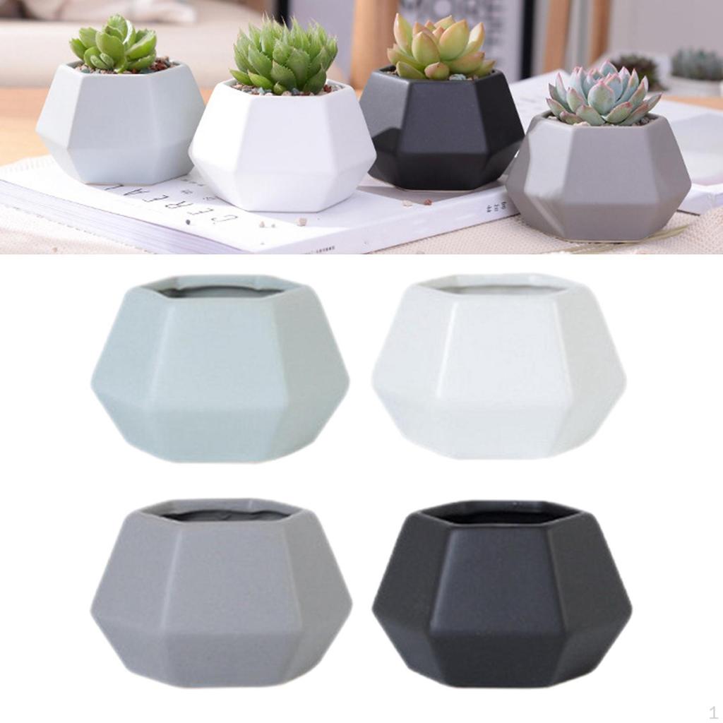 Plant Pots, Mini Planter, Ceramic Cactus Planter Pots for office and home Kitchen Desktop Garden