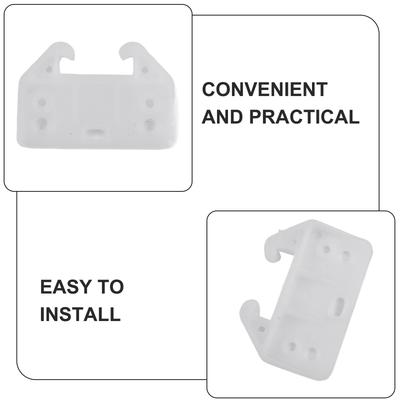 Drawer Slides Track Drawer Guides 60*42*7.5 Mm Plastic Replacement Versatile Usage White With Screws Long Lasting