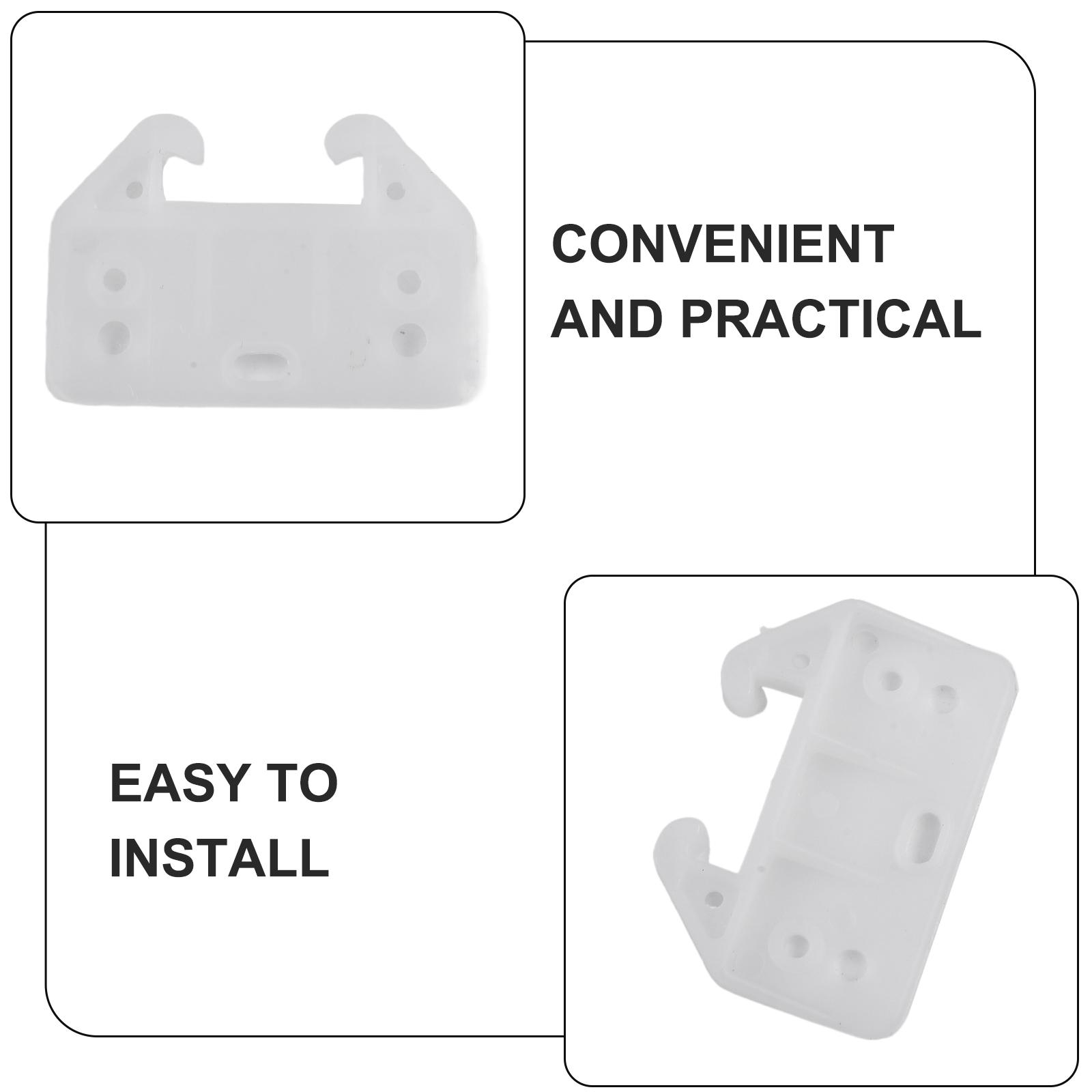 Drawer Slides Track Drawer Guides 60*42*7.5 Mm Plastic Replacement Versatile Usage White With Screws Long Lasting China Mainland