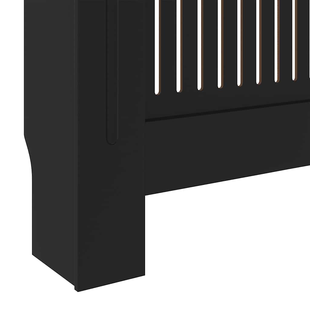 Wood Based Radiator Cover Black 205 cm