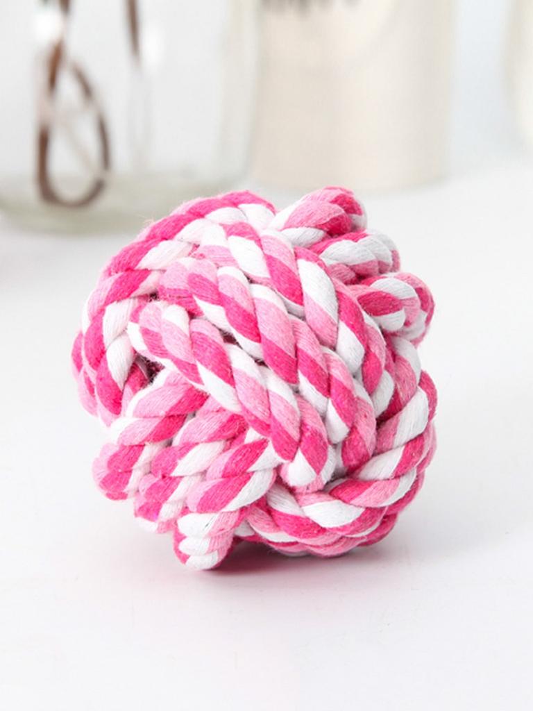 1 Stück Baumwollmischung Hunde-Seilspielzeug Langlebige Kau-Bälle für Große & Mittelgroße Hunde Hochbelastbar Zahnreinigung Aggressives Kauspielzeug