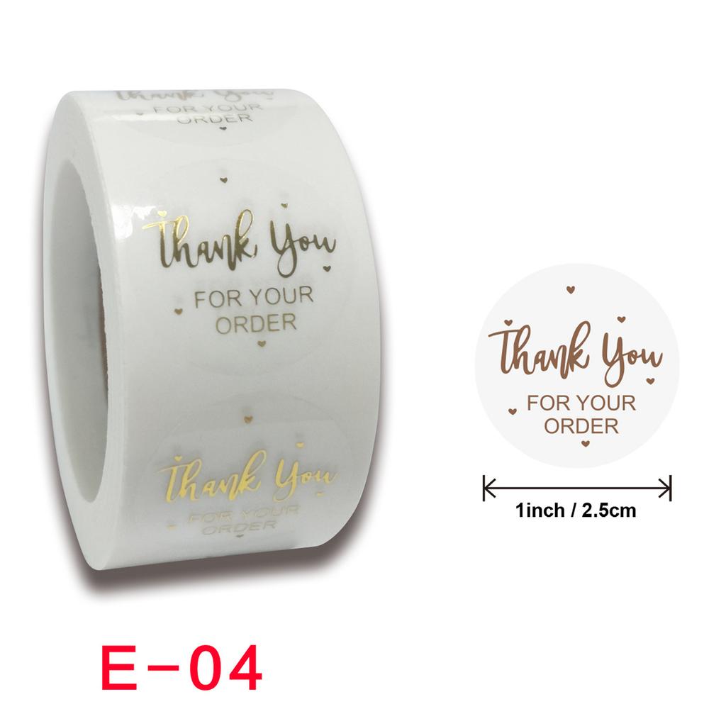 100-500 Pcs 1Inch Gift Transparent Sealing Thank You Stickers Design Scrapbooking Festival Birthday Party Decorations Labels