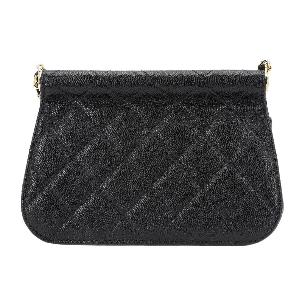 Chanel Grain Calfskin Crossbody Bag, Shoulder Bag Women's Black AP3008-B09159-94305
