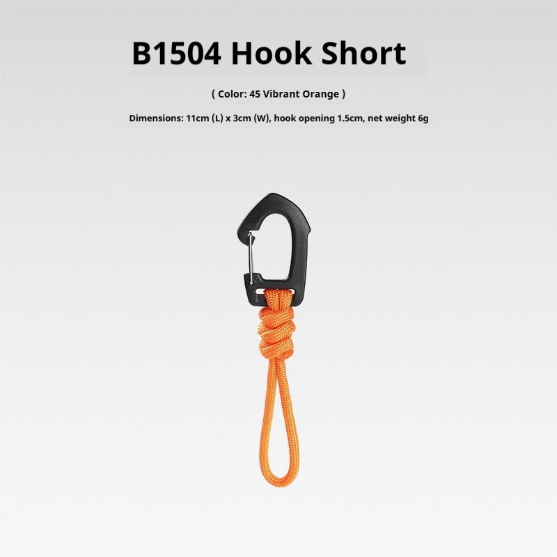 Multifunktionaler Dreieck-Karabiner 7-Strängiges Anti-Lost Schlüsselband Handgelenk-Haken 1,5 cm max. Öffnung für Outdoor-Camping Taschenlampe Schlüssel