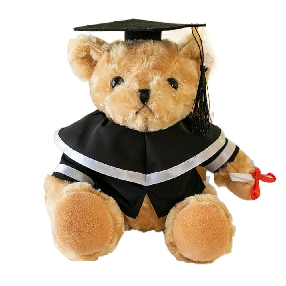 Academic Dress Bachelor Bear Plush Toy Bachelor Hat Bear Animal Doll  Party Favors