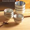 Jap Home Tableware Underglaze Ceramic Rice Bowl Modern One-Person Porcelain Dining Set 2025 New Design for Individual Servings