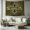 New Orleans Saints Logo Wall Tapestry Aesthetic Wall Hanging Printed Fabric Blanket Decorative Tapestries for Bedroom Living Room Home Decor