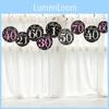 Elegant Spiral Birthday Decorations For 60th Anniversary Celebrations In Black And Magenta