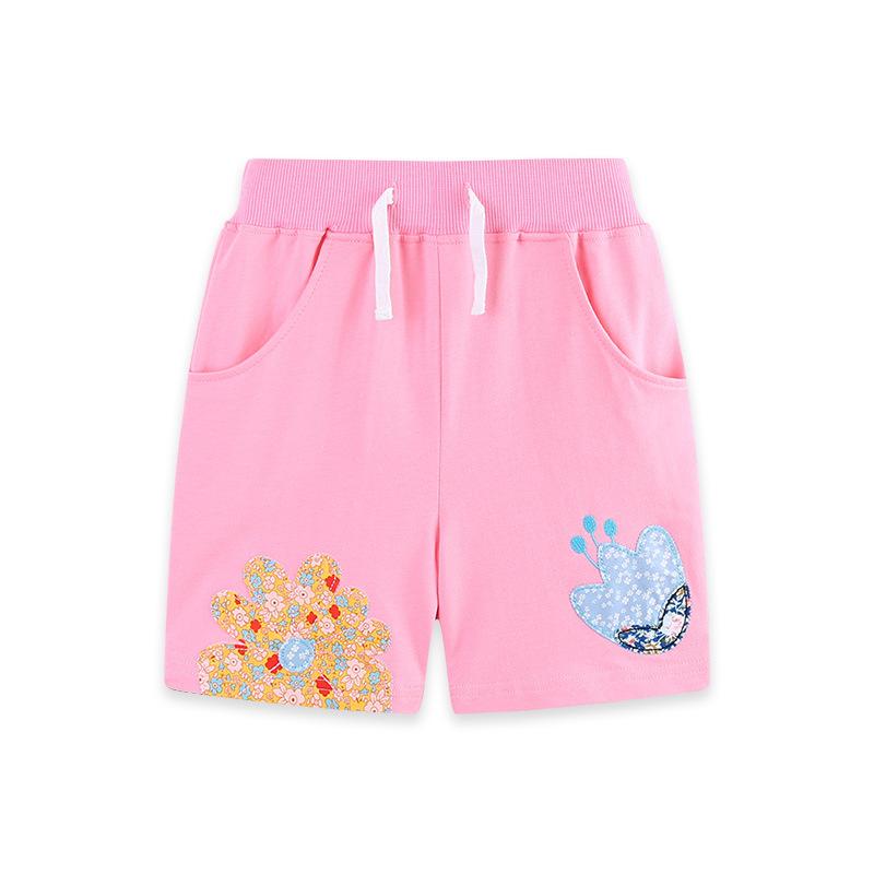 Girls' Sports Shorts Summer Children's Pure Cotton Shorts Small to Medium Children's Casual Trousers