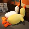 Cute Soft White Goose Huggable Throw Pillow Comfortable Yellow Duck Plush Toy Back Cushion Decorative Pillow For Sofa Bed Gifts