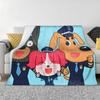 Sheriff Labrador Polizia Cartone Animato Coperte Bambini Serie TV Peluche Divertente Traspirante Coperta da Lavoro per Copriletto Tutte le Stagioni Auto