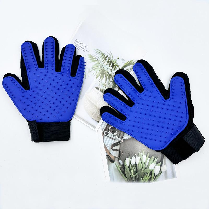 Pet Cat Cleaning and Petting Gloves, Pet Grooming and Massage Gloves, Silicone Dog Hair Removal Sticky Brushes and Combs