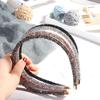 Korea Simple Crystal Rhinestone Headwear Soft Headhoop Headband Beads Bezel Hairband