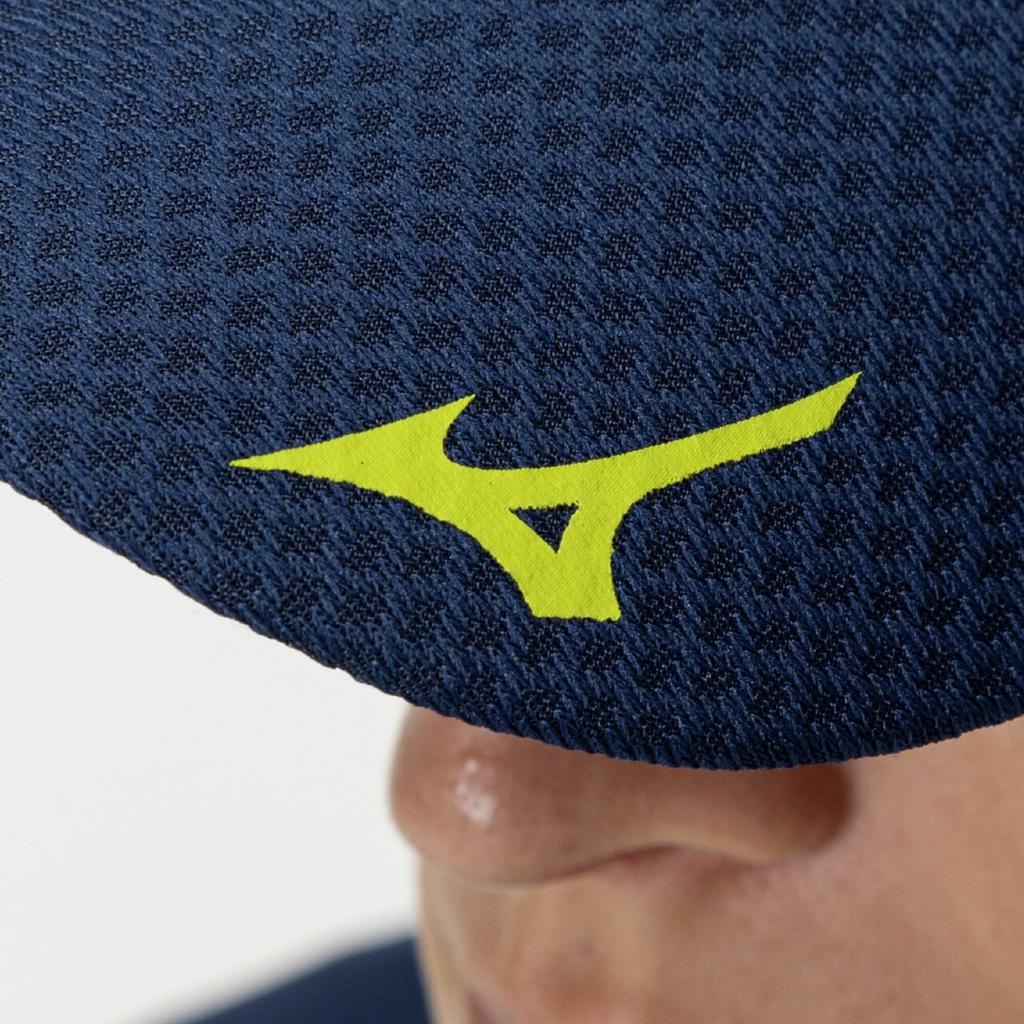 Mizuno Sports Summer N-XT Cap, Hat, 32JWC105, Navy/Yellow