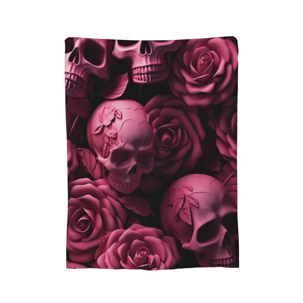 Halloween Gothic Blanket Flannel Romantic Goth Soft Throw Blanket for Car Sofa Couch Bed Rug