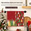 Red Festive Double-Sided Christmas Sofa Cover Towel for Holiday Home Decor