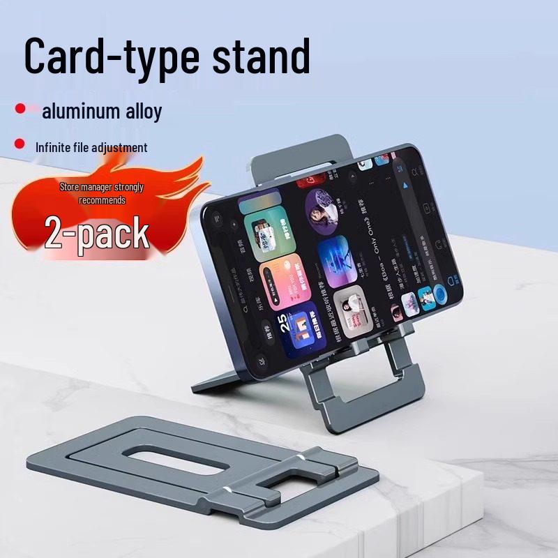 Ultra-Thin Foldable Aluminum Phone and Tablet Stand - Portable, Multi-functional, Universal Holder