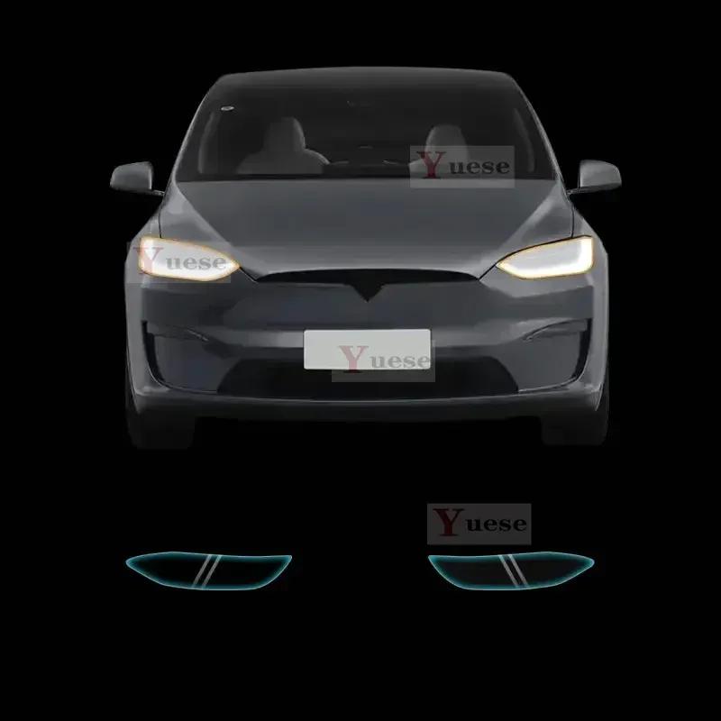 For Tesla Model X   Car Protection Film Headlight Mirror Film TPU Clear Anti Scratch Sticker