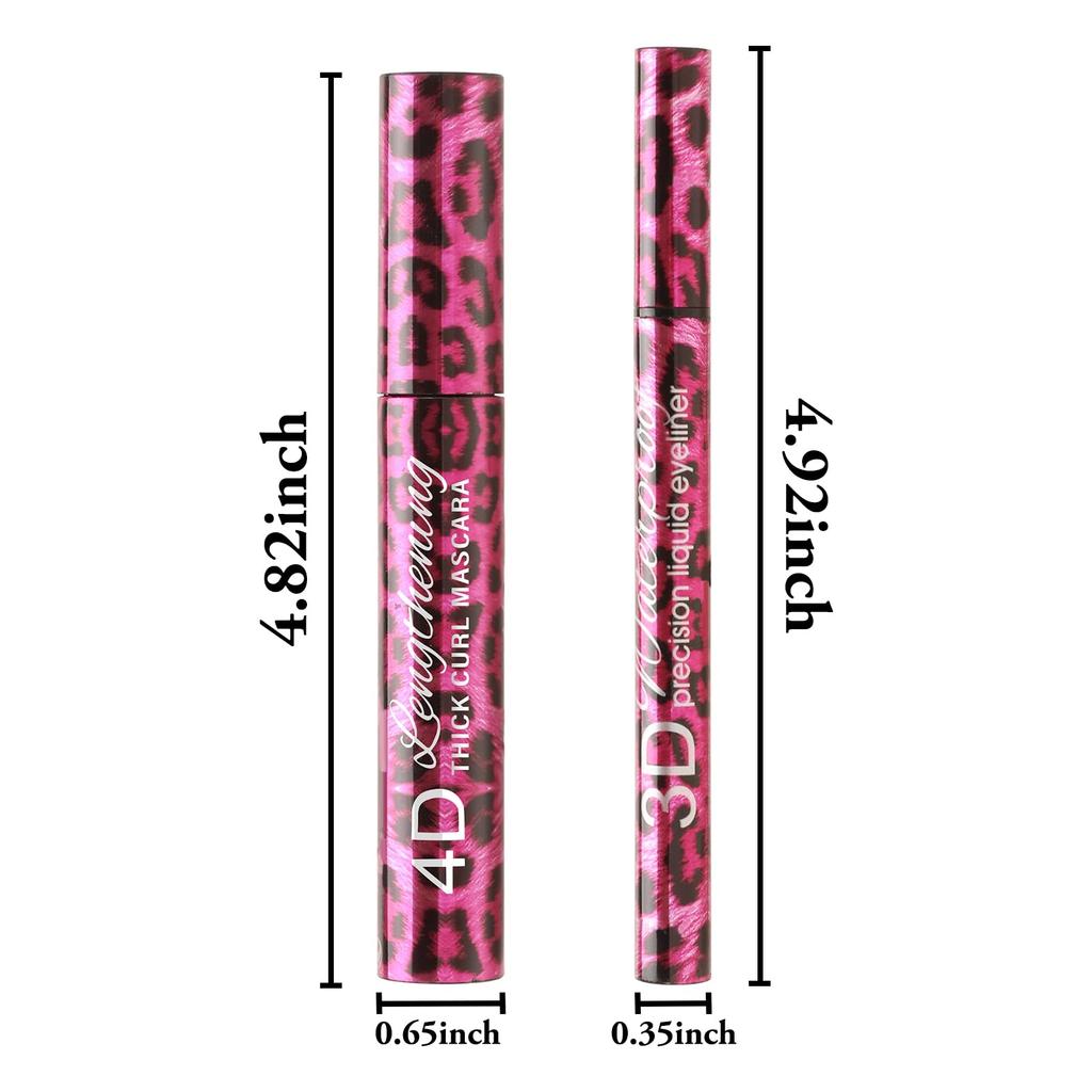 Boobeen Liquid Eyeliner and Mascara Set: Black Eyeliner, Waterproof Flash Mascara for Volume & Length, for Deep, Glamorous Eye Makeup