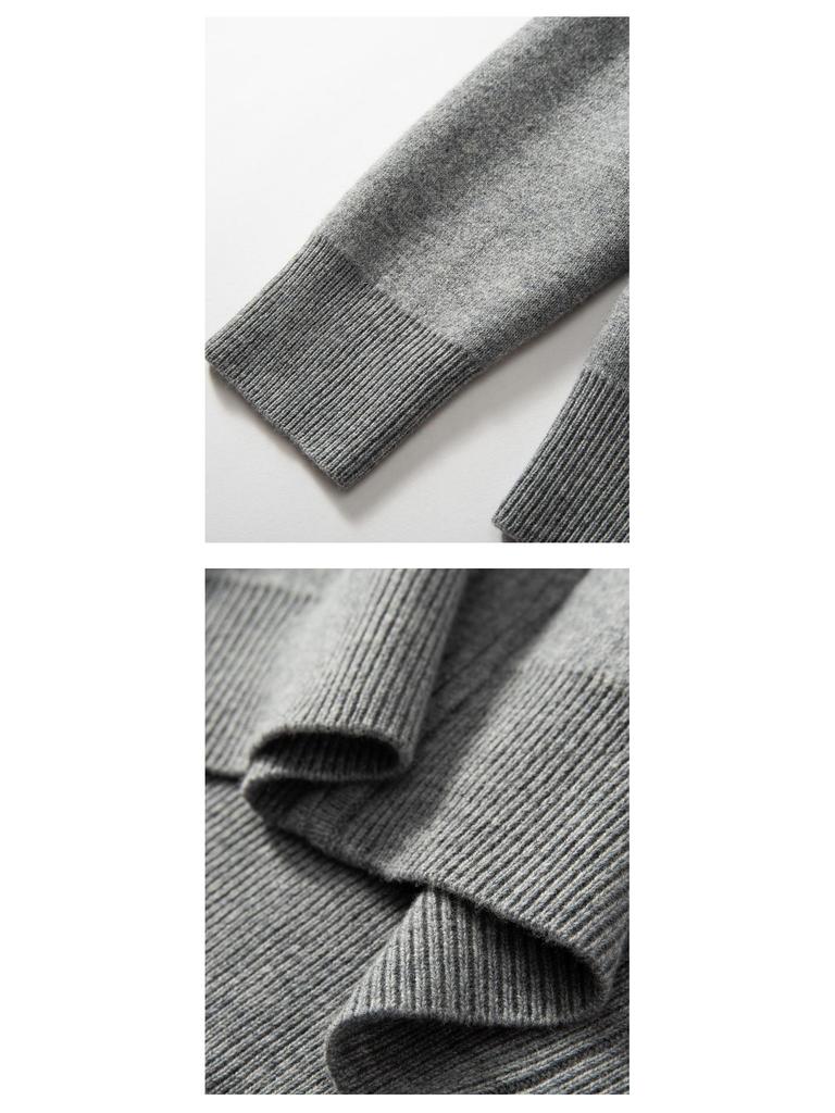 Men's Thickened Cashmere Zip Cardigan - Autumn/Winter Long-Sleeved Knit Sweater