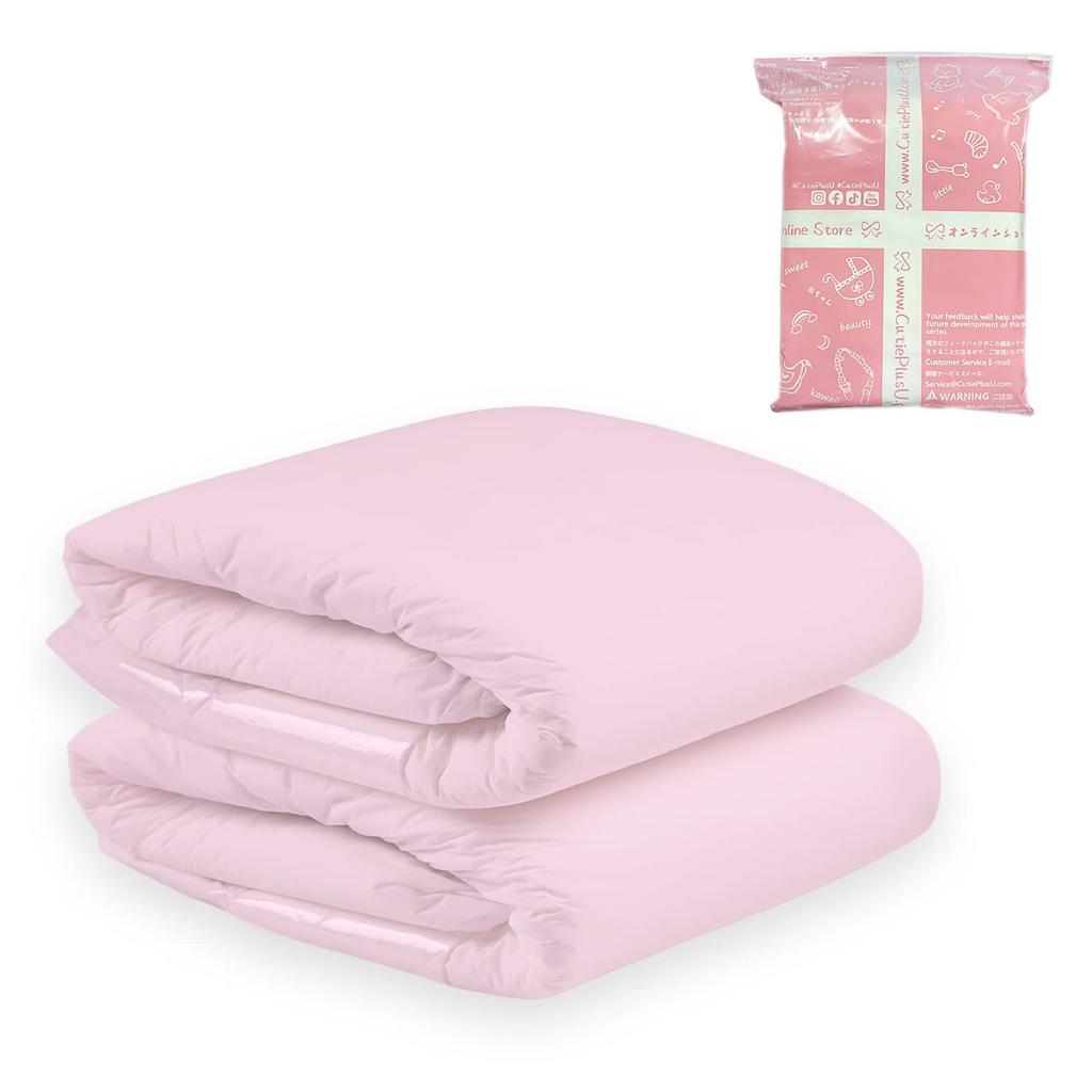 CutiePlusU Voksen Svært Tørr Engangs Voksen Pakke med 2 Bleier, Absorberende, Overflate, Bleier, Hele Natten, Rosa, (Stor, 95-120cm)