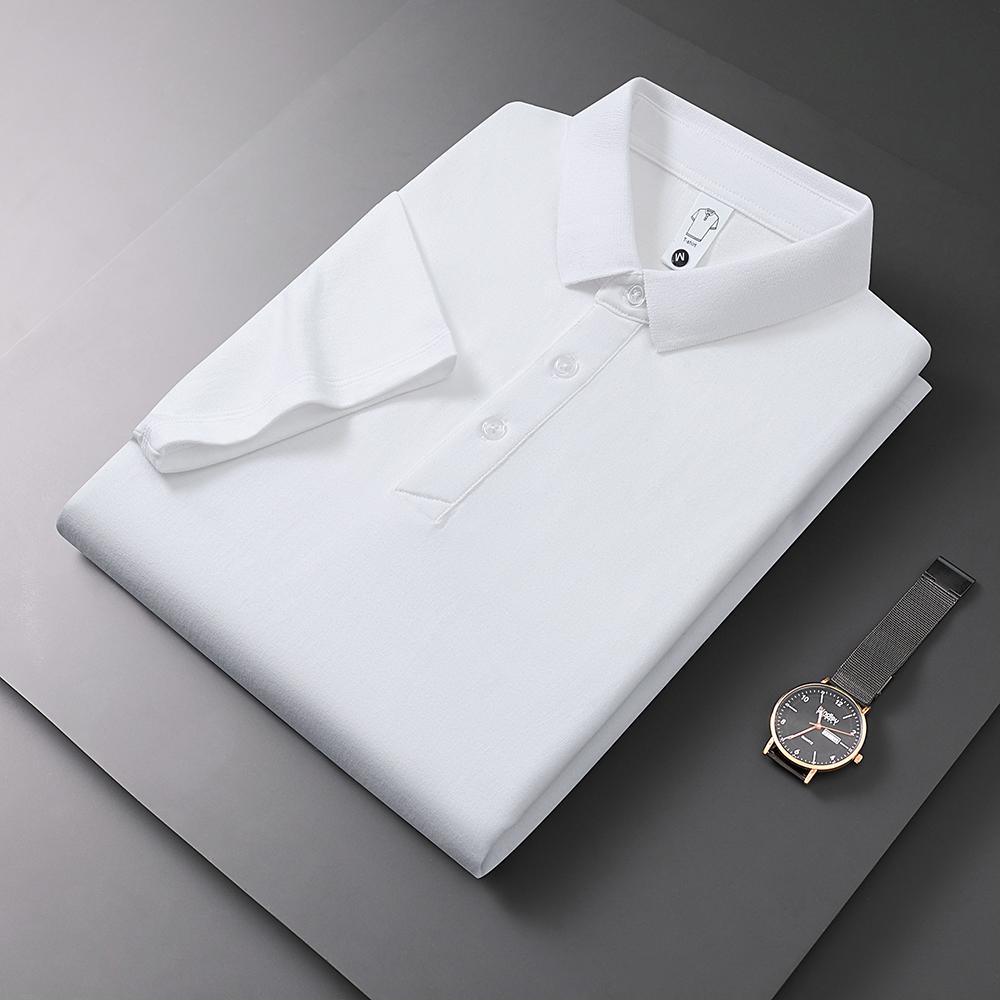 

Летняя мужская и женская рубашка поло с короткими рукавами и лацканами, хлопковый топ полотняного переплетения, высококачественная мягкая деловая рубашка, спортивная футболка для активного отдыха, однотонный цвет 2XL белый