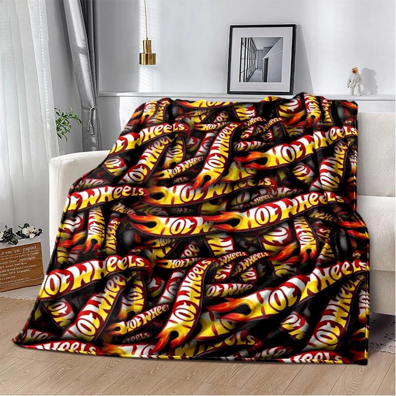 

2025 New new H-Hot Wheels Racing Car Cartoon Flannel Blanket,Soft Throw Blanket for Home Bedroom Bed Sofa Travel Cover Kid Gift 75x90cm