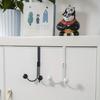 1pc  Iron Simple Door Hooks, Nail-free Wardrobe Door Hooks, Metal Craft Coat Multi-functional Double-headed Hooks