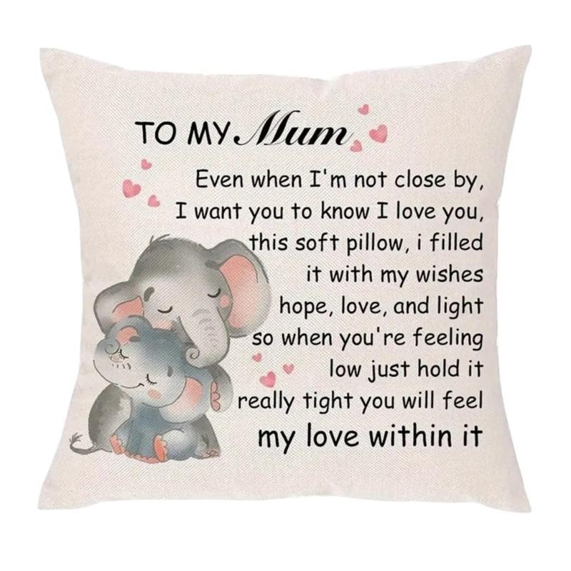 652F Pillowcase Humorous Mother s Day Gift Pillow Case Sofa Durability Linen Cushion 665₽