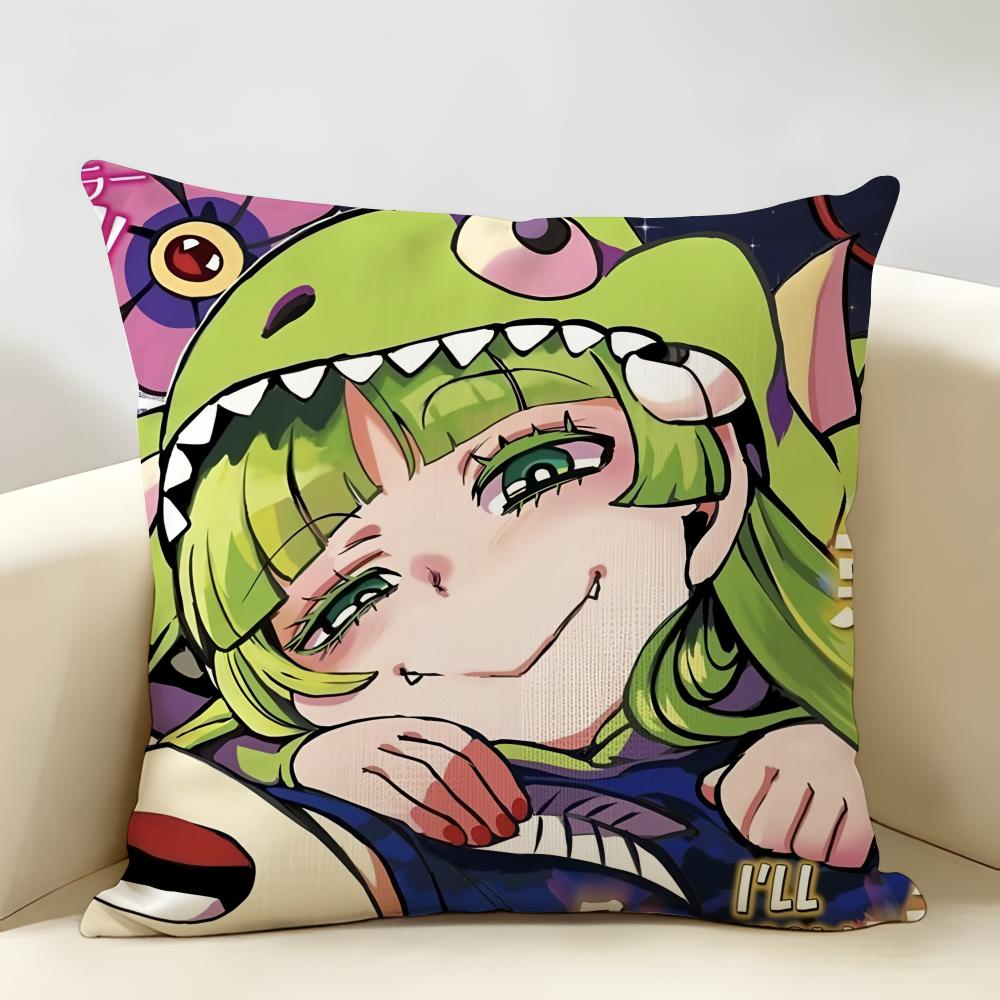 Welcome To DDemon School Cushion Cover Natural Linen Organic Fabric DoubleSided Printing Room Sofa Decor Pillow Case