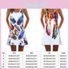 Vintage Boho Dameslos Zomer Mouwloos 3D Bloemenprint Tank Mini Jurk Voor Moeiteloze Stijl