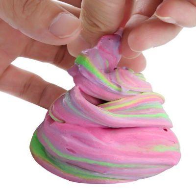35g Macaron Color Fluffy Slime Toys DIY Squishy Kids Toy With Box Polymer Light Soft Clay Modeling Clay Plasticine Cloud Slime