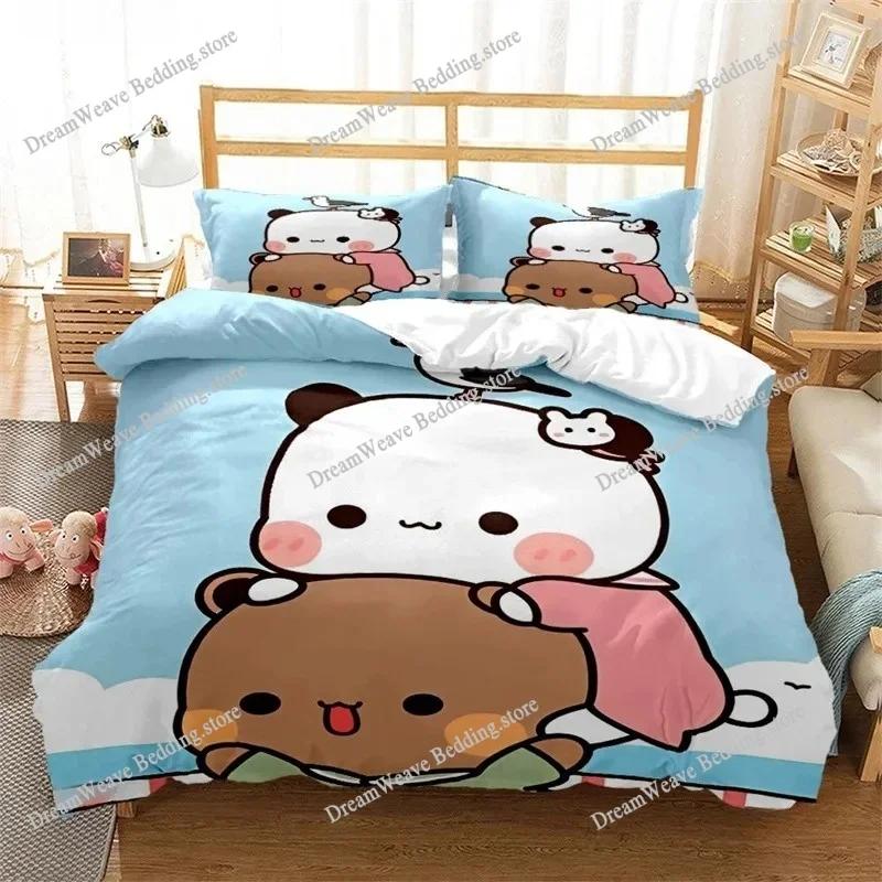 Home Textile Cartoons Bubu Dudu Cover Duvet Cover Pillow Case Boy Girl Polyester Bedding Set King Queen Twin Size Luxury Gift963