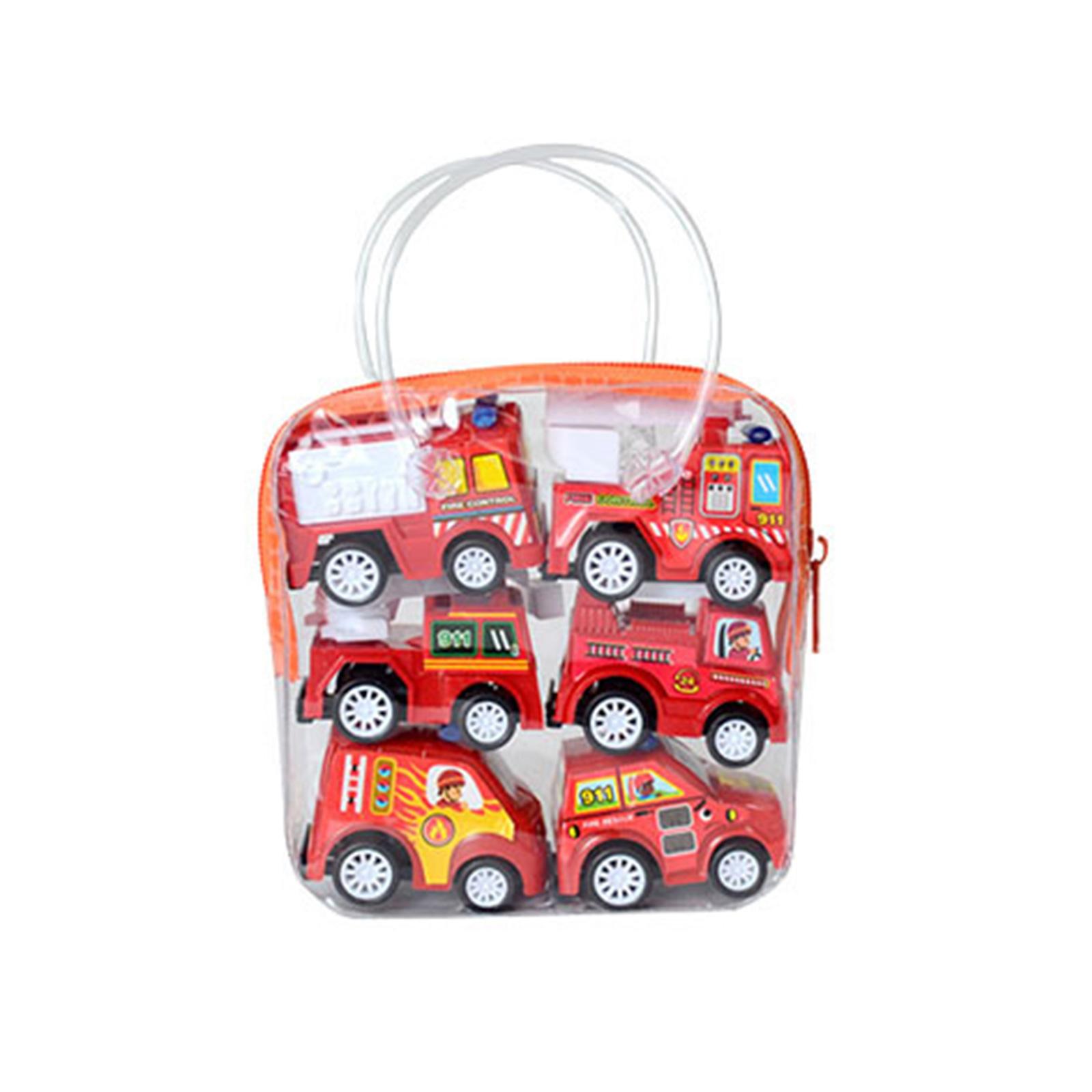 

Набор из 6 миниатюрных инерционных машинок с оттягиванием назад для детей, случайные стили, батарейки не требуются, безопасны для детской руки 1